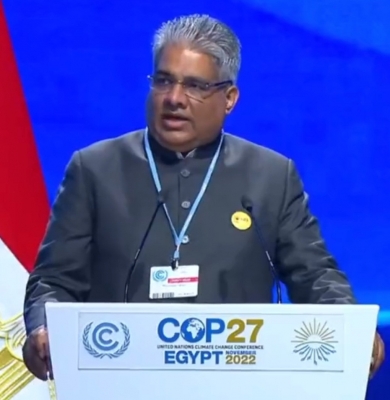 Emission level checks crucial for climate change, says Bhupender Yadav at COP27