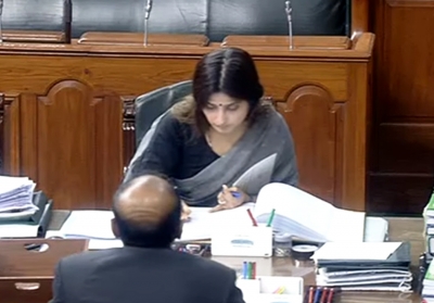 Dimple Yadav takes oath as Lok Sabha MP