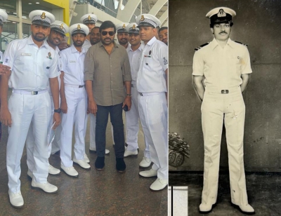 Chiranjeevi goes down the memory lane with naval cadet pic Chiranjeevi goes down the memory lane with naval cadet pic