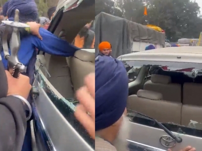 SGPC chief escapes unhurt as vehicle attacked