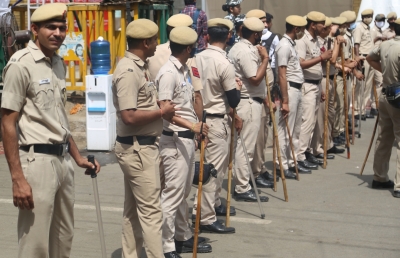 Heavy police force deployed in Delhi's Jahangirpuri after the procession was denied permission