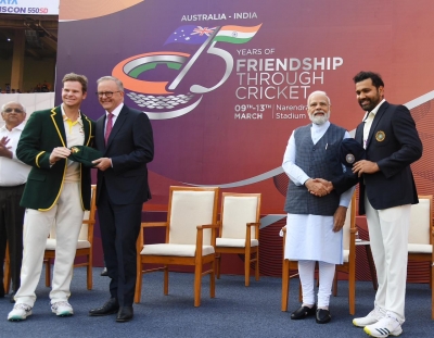 IND v AUS, 4th Test: Rohit Sharma, Steve Smith receive special Test caps from PM Modi and Anthony Albanese