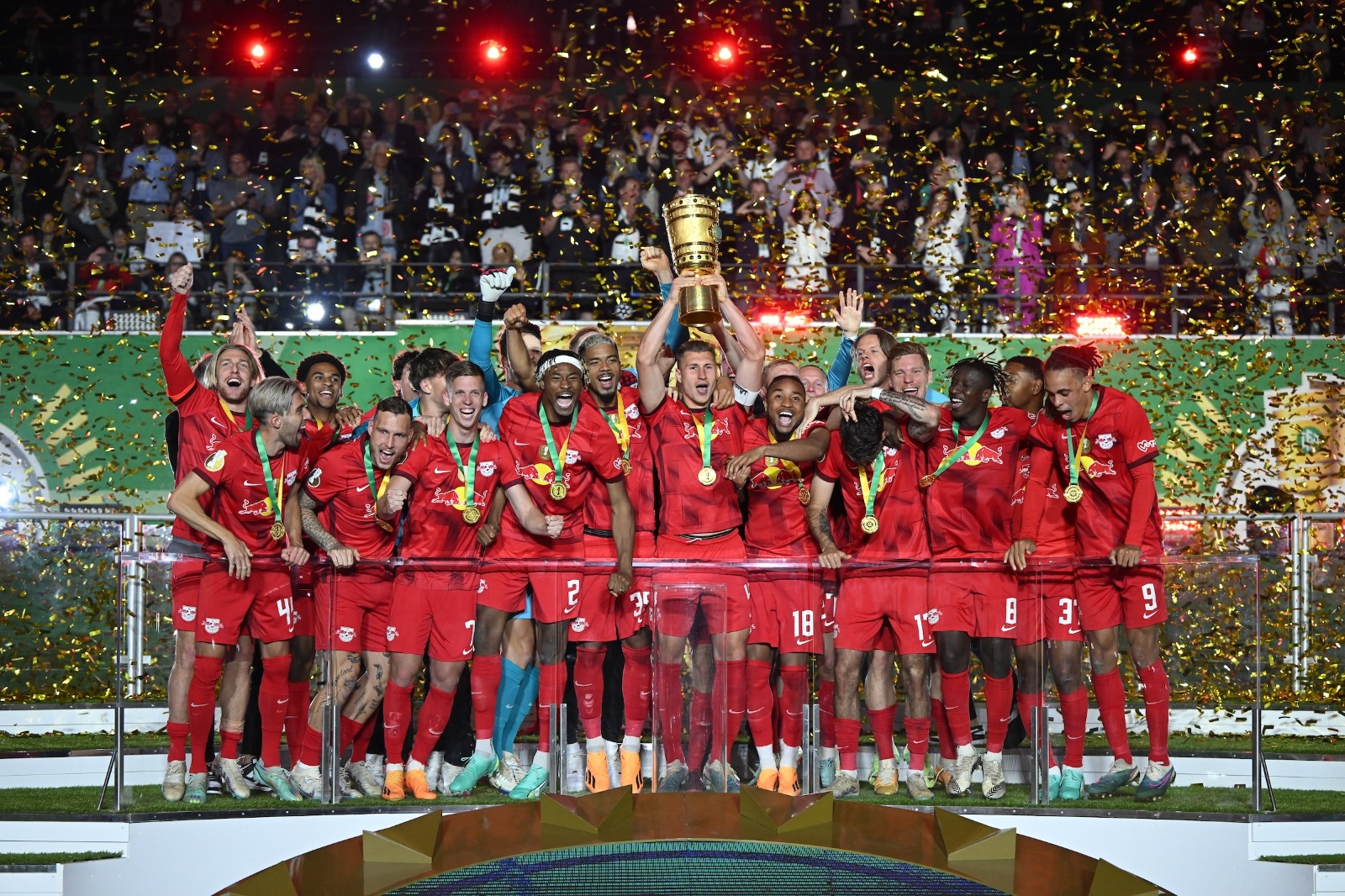 Leipzig down resilient Frankfurt to snatch second straight German Cup