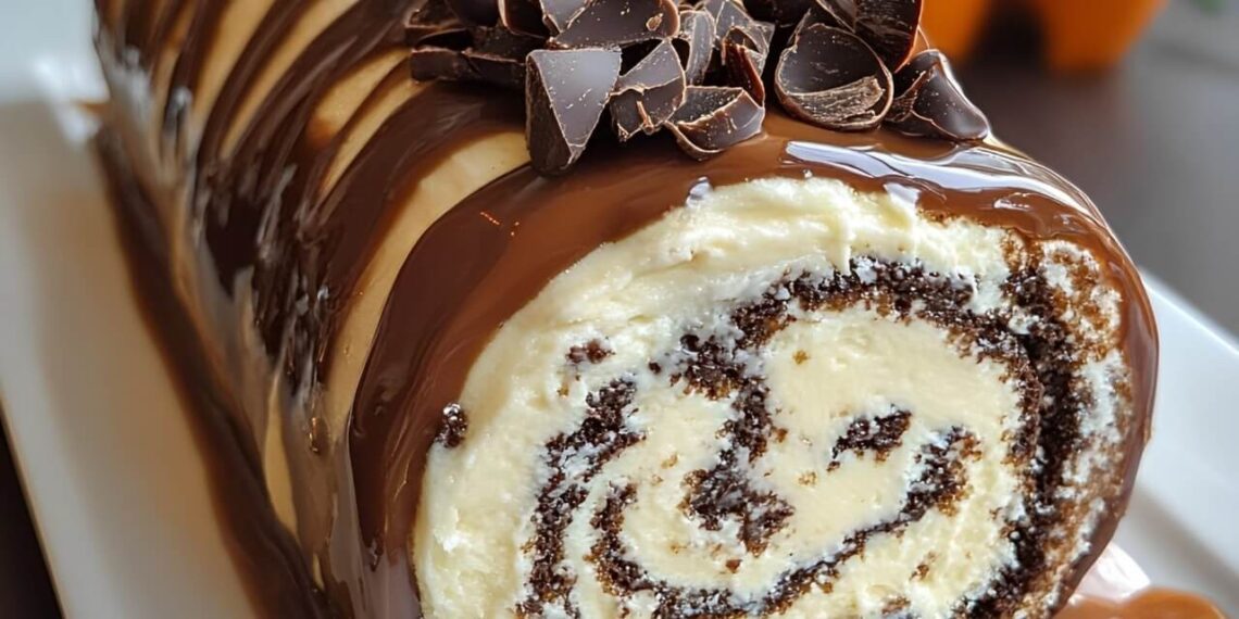 Chocolate Caramel Cream Roll