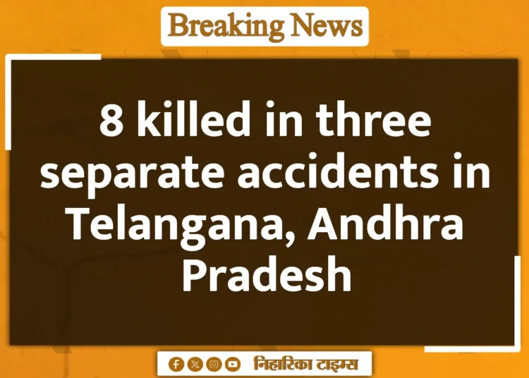 8 killed in three separate accidents in Telangana, Andhra Pradesh