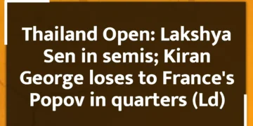 Thailand Open: Lakshya Sen in semis; Kiran George loses to France's Popov in quarters (Ld)