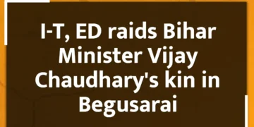 I-T, ED raids Bihar Minister Vijay Chaudhary's kin in Begusarai