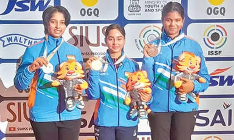 India Dominates Women's 10m Air Rifle Event at ISSF Cup