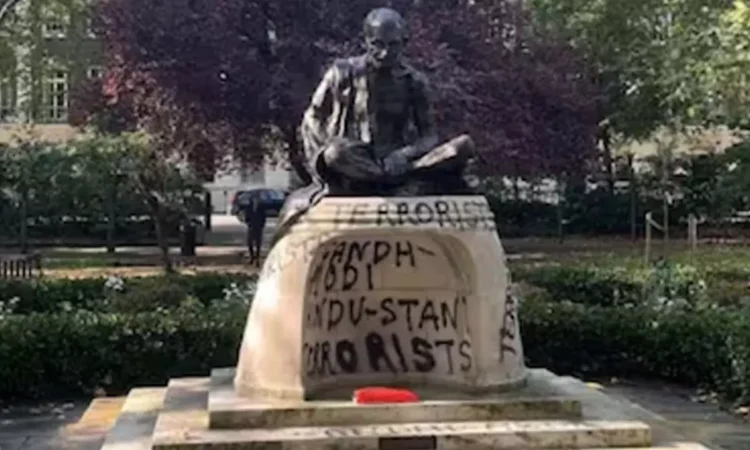 Statue of Mahatma Gandhi Defaced in London Before Anniversary