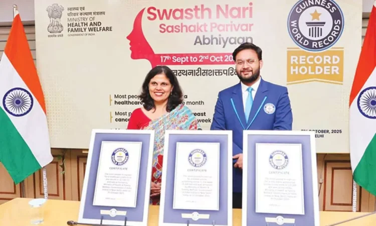 Swasth Nari, Sashakt Abhiyaan Sets Three Guinness World Records Swasth Nari, Sashakt Abhiyaan Sets Three Guinness World Records
