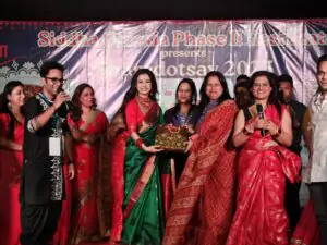 Monami Ghosh Celebrates Durga Puja at Siddha Galaxia Phase 2